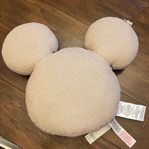 NWT Mickey Mouse Ears Pillow - Taupe